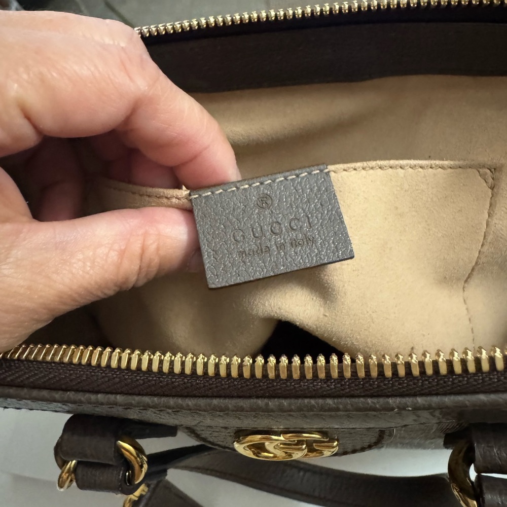 GUCCI Ophidia GG Supreme Monogram Small satchel. - Picture 9 of 14